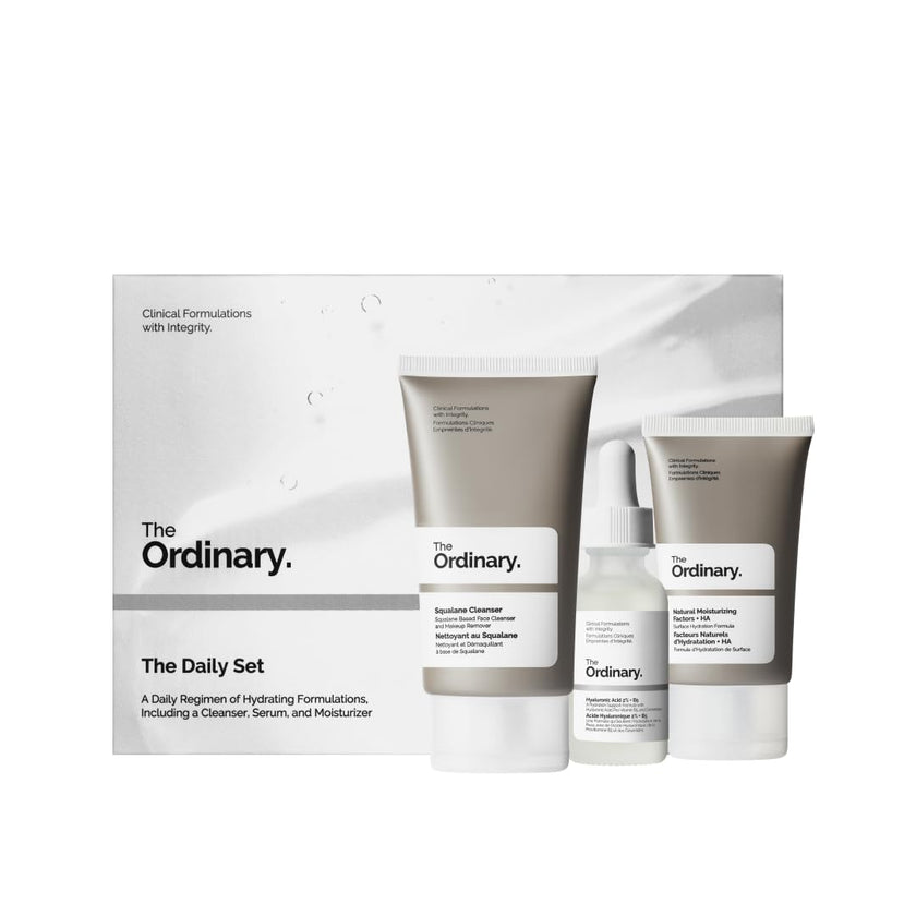 The Ordinary The Daily Set, Daily Skincare Routine with Squalane Cleanser, Hyaluronic Acid 2% + B5, and Natural Moisturizing Factors + HA | Skin Care Set 🍁 All In One Marketplace Canada