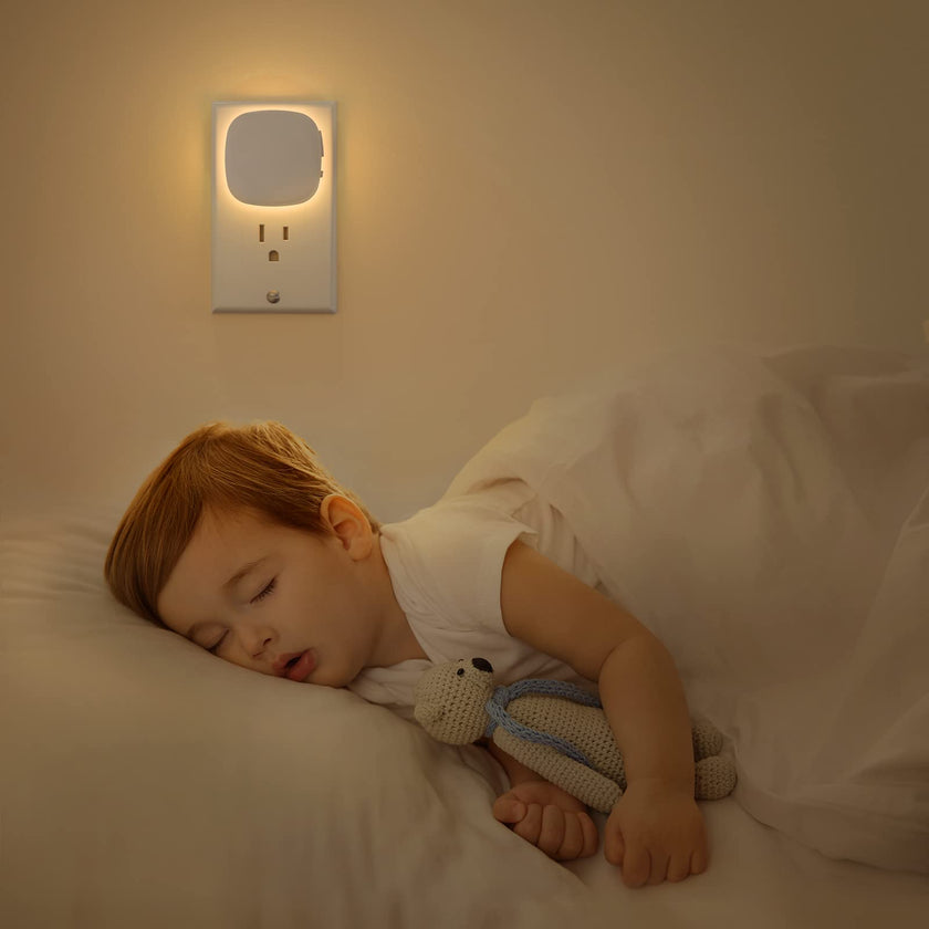 AUVON Plug-in LED Backlit Night Light with Motion Sensor & Dusk to Dawn Sensor, Dimmable Warm White Nightlight with 1-50 lm Adjustable Brightness for Bathroom, Bedroom, Hallway, Stairs (2 Pack) 🍁 All In One Marketplace Canada