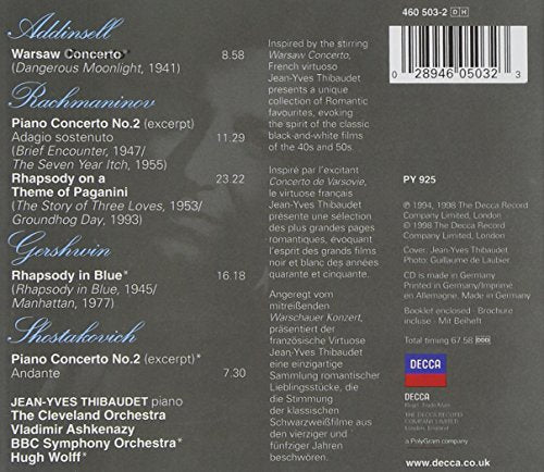 Jean-Yves Thibaudet / Warsaw Concerto - Romantic Piano Classics from the Silver Screen - CD (Used)