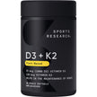 Sports Research® Vitamin D3 + K2 w/Coconut MCT Oil - Vegan Vitamin D 1000iu (25mcg) & Mk-7 Vitamin K 120mcg - Vegan Certified · Non-GMO · Soy Free - 90 Softgels 🍁 All In One Marketplace Canada