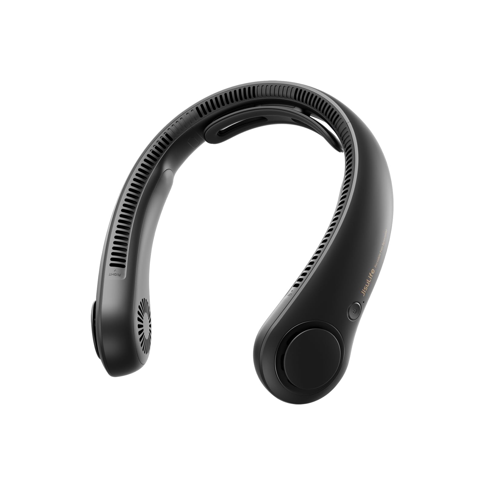 JISULIFE Portable Neck Fan Upgraded, Neckbrace Personal Hands Free, 5 Speed Gears Adjustment, 5000 mAh Wearable Bladeless Quiet Rechargeable for Outdoor Indoor, Gifts for Women Men- Black 🍁 All In One Marketplace Canada