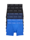 Calvin Klein Men's Cotton Stretch 7-Pack Boxer Brief, 3 Black, 2 Blue Shadow, 2 Cobalt Water, Large 🍁 All In One Marketplace Canada