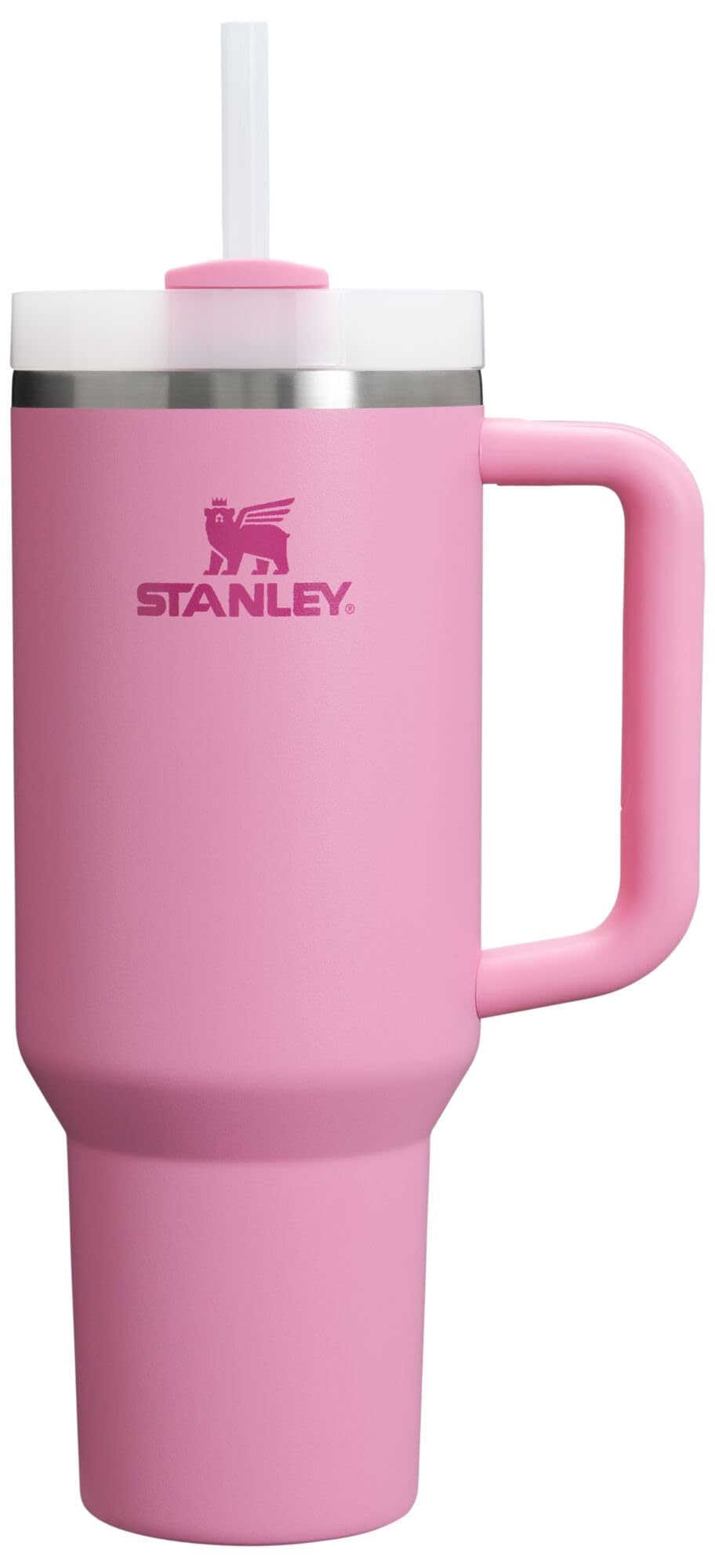 Stanley Quencher H2.0 Tumbler with Handle and Straw 40 oz | Flowstate 3-Position Lid | Cup Holder Compatible for Travel | Insulated Stainless Steel Cup | BPA-Free | Peony 🍁 All In One Marketplace Canada