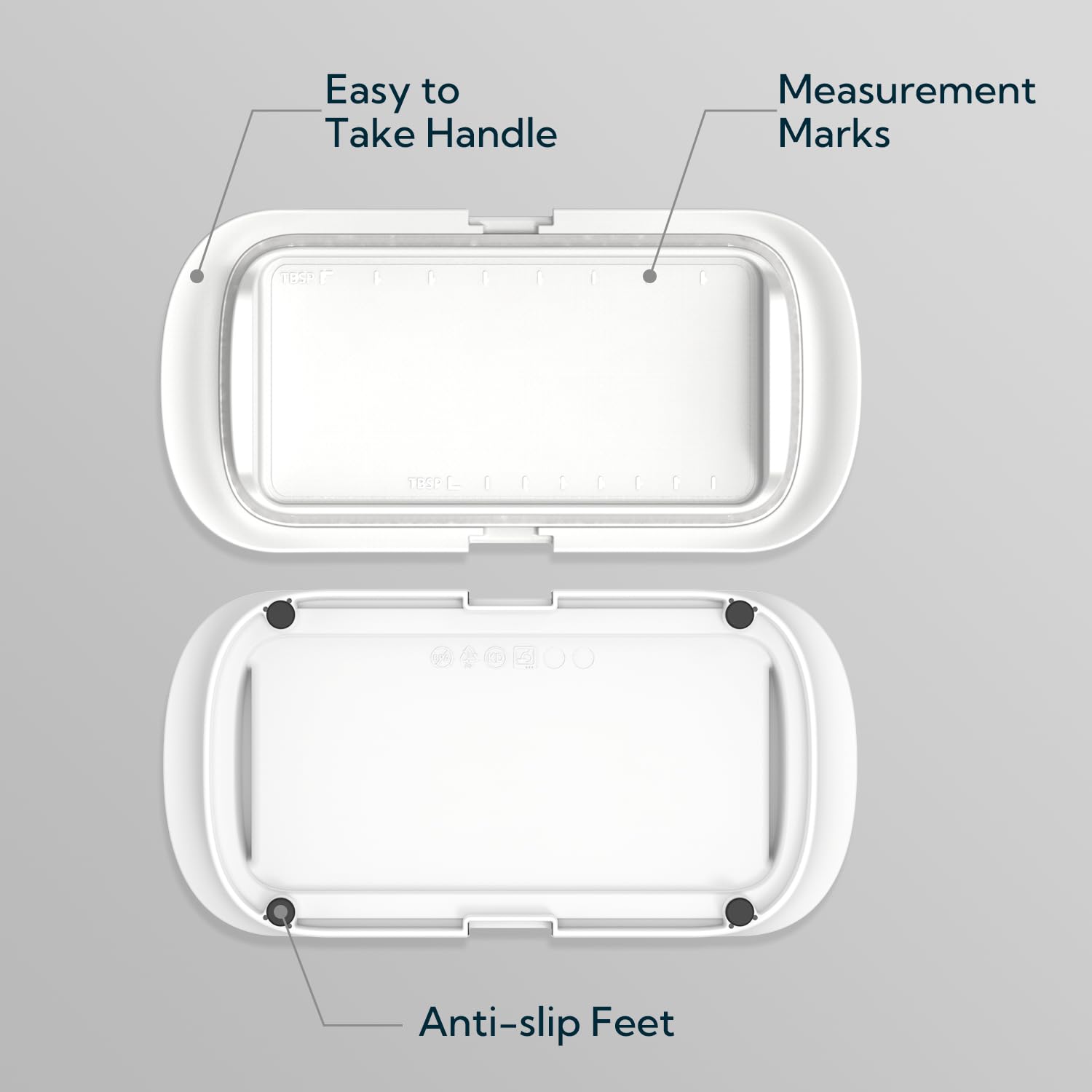Large One-Handed Butter Dish with Lid for 1 lb Canadian Butter, Airtight Butter Keeper with Lid Fit a Full Pound Block of Butter,Locking Butter Container for Countertop,Cat/Dog Proof(White) 🍁 All In One Marketplace Canada