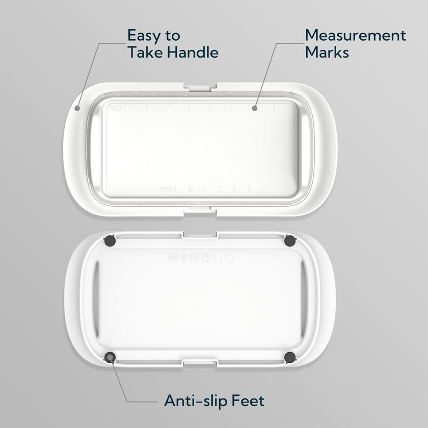 Large One-Handed Butter Dish with Lid for 1 lb Canadian Butter, Airtight Butter Keeper with Lid Fit a Full Pound Block of Butter,Locking Butter Container for Countertop,Cat/Dog Proof(White) 🍁 All In One Marketplace Canada
