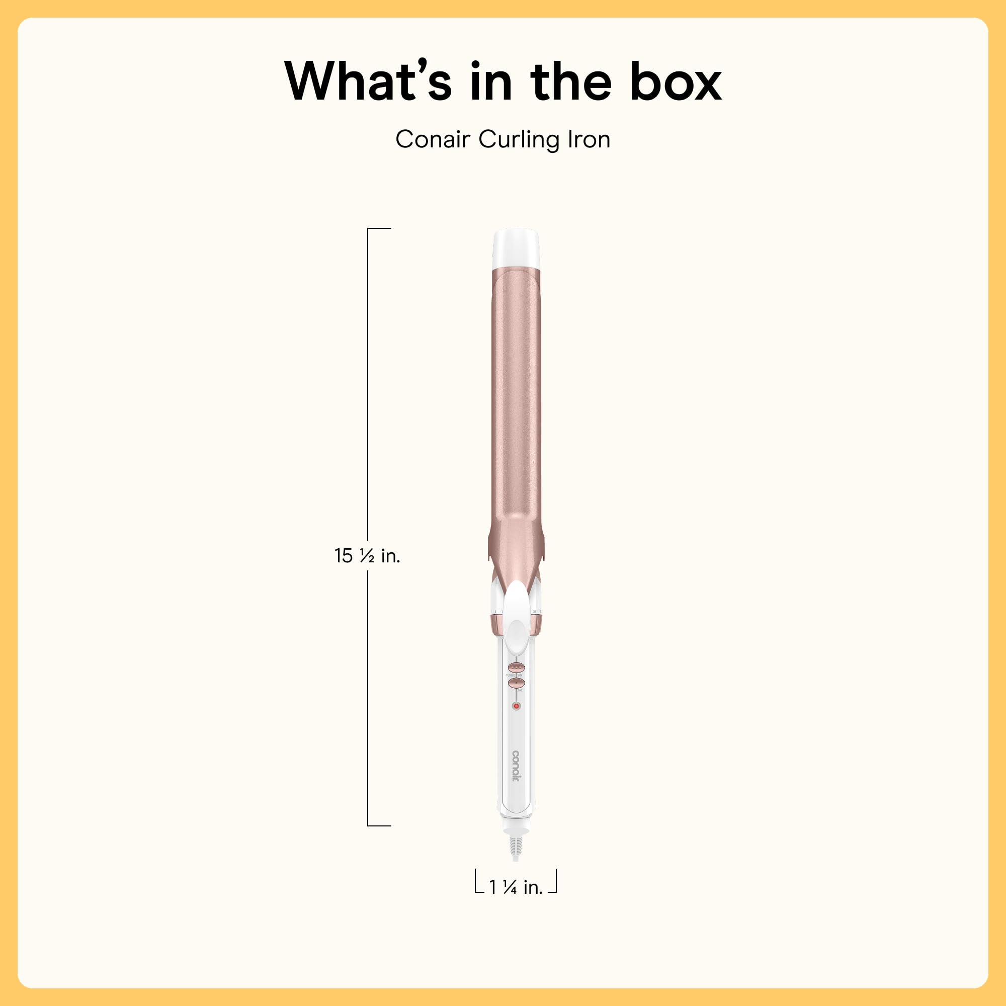 Conair Ceramic Long Barrel XL Curling Iron, 1 ¼” Barrel Produces Classic Curls – for use on Medium and Long Hair, Hair curler 🍁 All In One Marketplace Canada