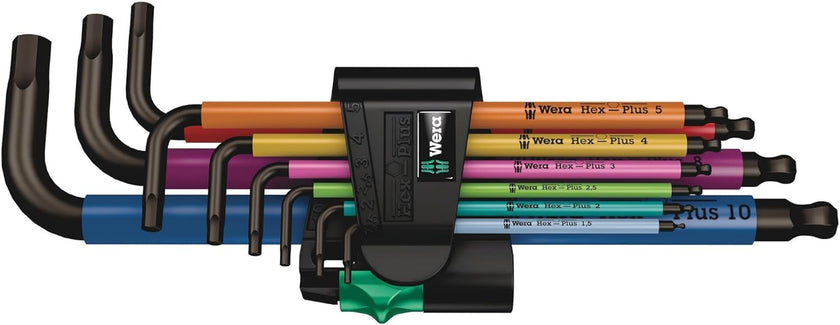 Wera 05073593001 950 Spkl/9 Sm N Multicolor L-Key Set, Metric, Blacklaser, 9 Pieces 🍁 All In One Marketplace Canada