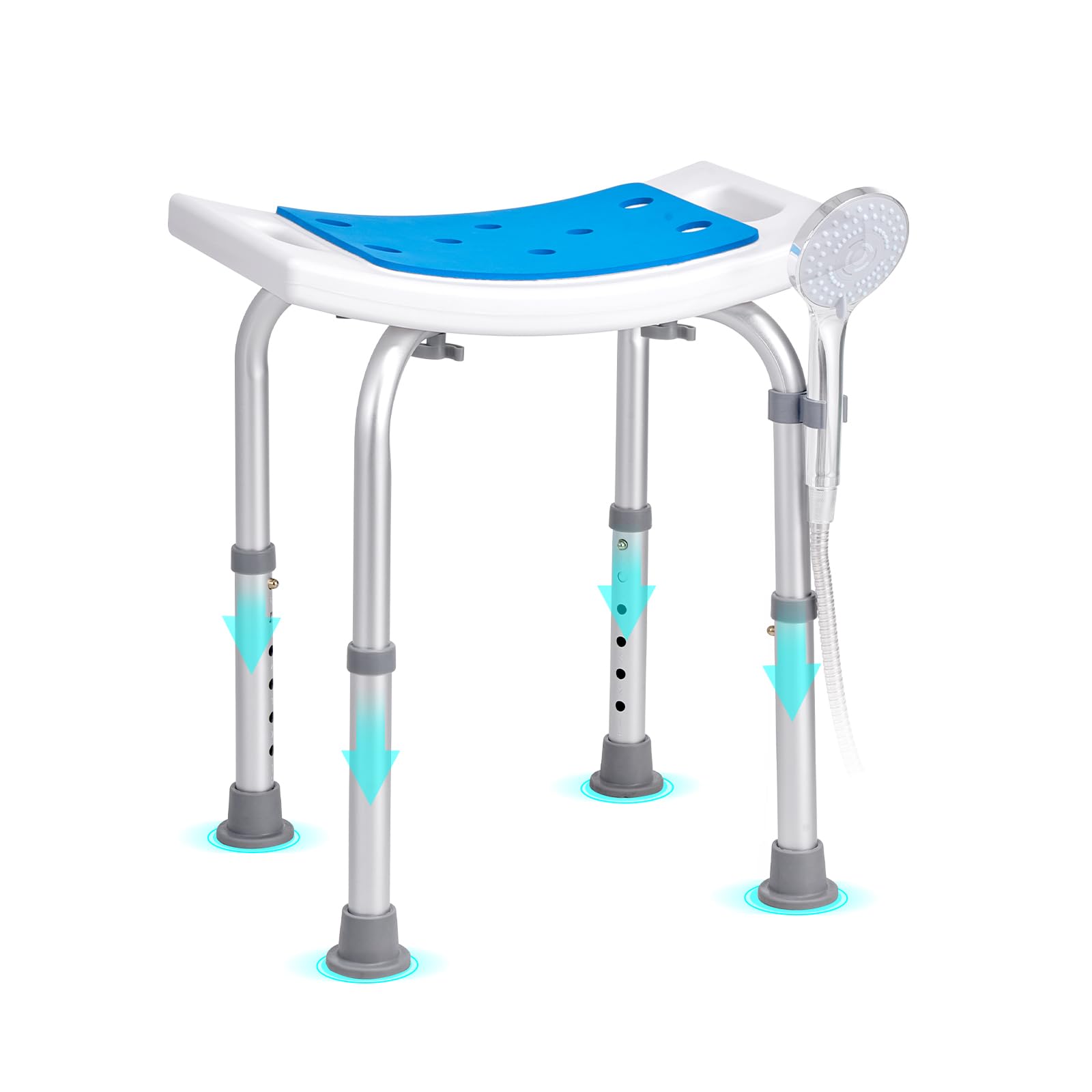 VEVOR Shower Chair, Adjustable Height Shower Stool, Shower Seat for Inside Shower or Tub, Non-Slip Bench Bathtub Stool Seat for Elderly Disabled Handicap, 350 LBS Capacity 🍁 All In One Marketplace Canada
