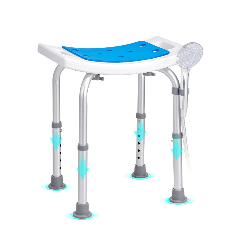 VEVOR Shower Chair, Adjustable Height Shower Stool, Shower Seat for Inside Shower or Tub, Non-Slip Bench Bathtub Stool Seat for Elderly Disabled Handicap, 350 LBS Capacity 🍁 All In One Marketplace Canada