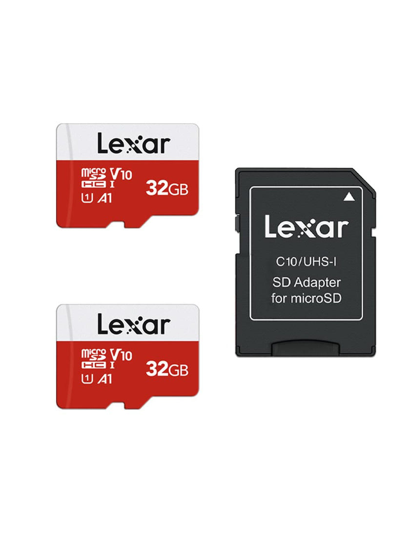 Lexar 32GB Micro SD Card 2 Pack, microSDHC UHS-I Flash Memory Card with Adapter - Up to 100MB/s, U1, Class10, V10, A1, High Speed TF Card (2 microSD Cards + 1 Adapter) 🍁 All In One Marketplace Canada