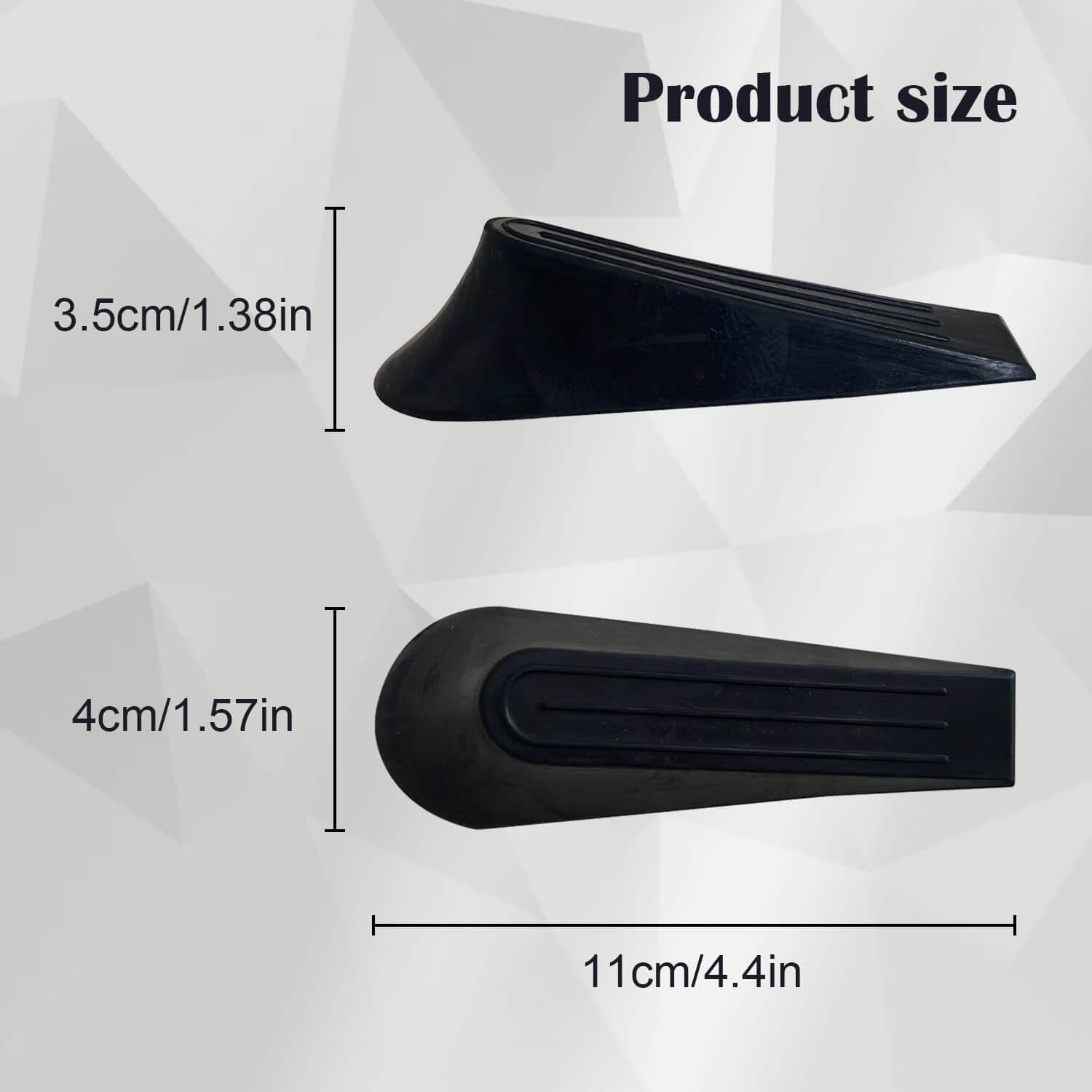 Heavy Duty Rubber Door Stoppers，Door Wedge for Residential and Commercial Use，Multi Floor Doorstop Ensures Tight Fit for Gaps，Residential and Commercial Use, Black 🍁 All In One Marketplace Canada