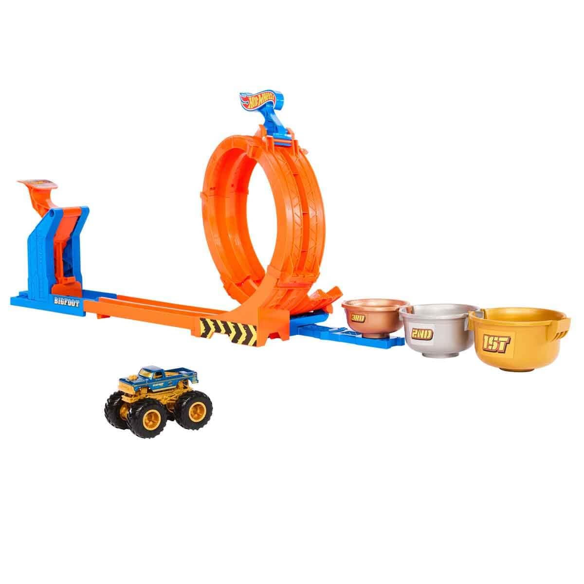 Hot Wheels Monster Trucks Loop-and-Flip Trophy Challenge Playset 🍁 All In One Marketplace Canada