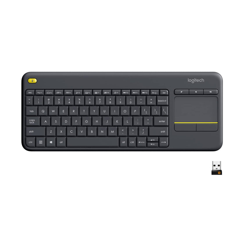 Logitech K400 Plus Wireless Touch TV Keyboard with Easy Media Control and Built-in Touchpad, HTPC Keyboard for PC-Connected TV, Windows, Android, ChromeOS, Laptop, Tablet - Black 🍁 All In One Marketplace Canada