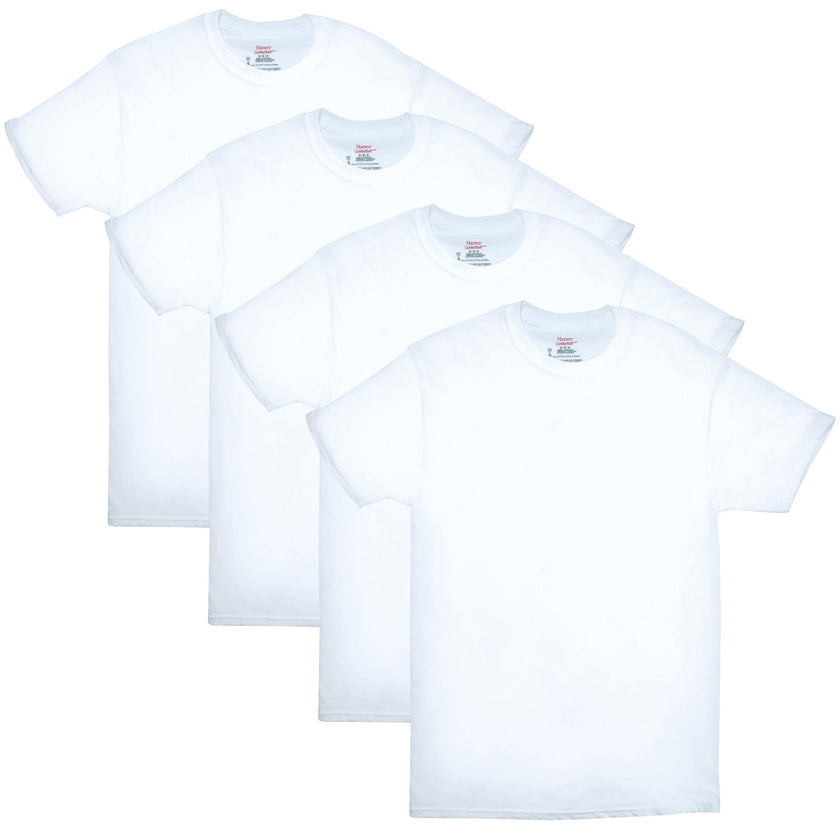 Hanes Mens ComfortSoft 4 Pack Cotton Crewneck T-Shirt. Undershirts, White, X-Large US 🍁 All In One Marketplace Canada