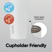 Owala SmoothSip Slider Insulated Stainless Steel Coffee Tumbler, Reusable Iced Coffee Cup, Hot Coffee Travel Mug, BPA Free 20 oz, Sugar High 🍁 All In One Marketplace Canada