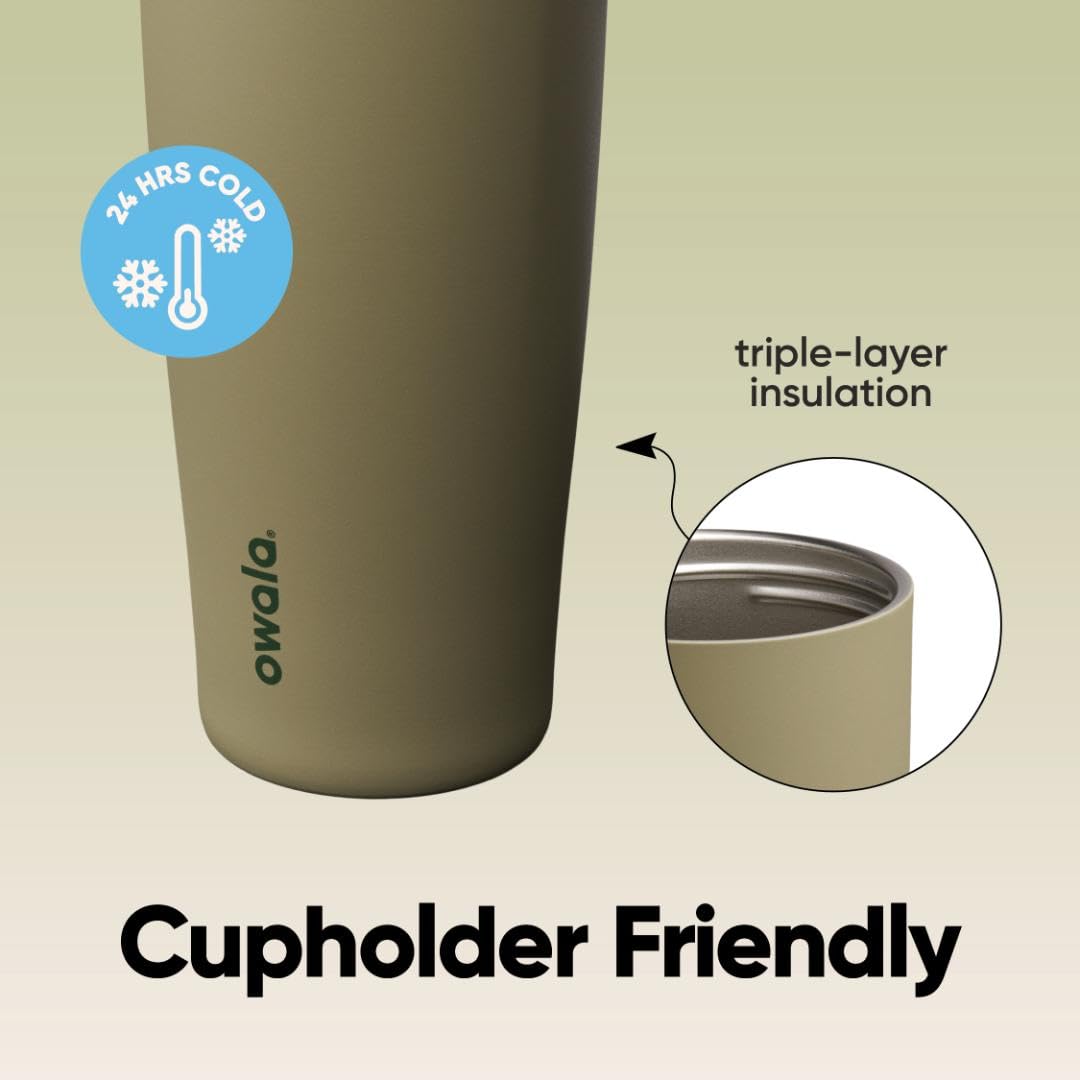 Owala FreeSip Sway Insulated Stainless Steel Water Bottle with Two-Way Spout, Built-In Straw and Bucket Handle, Made for Travel, School, and Sports, 40oz, BPA Free, Leak Proof, Off Road 🍁 All In One Marketplace Canada
