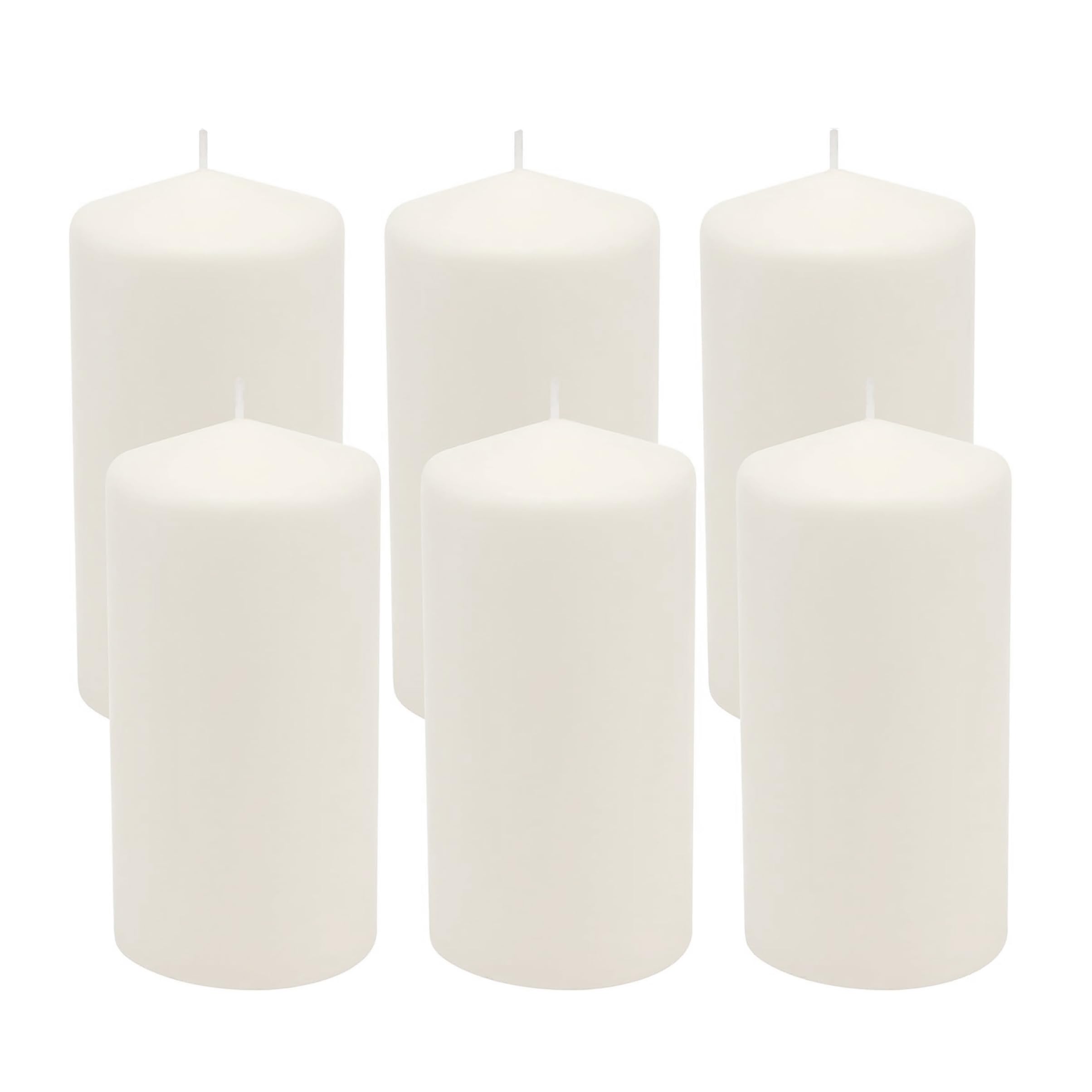 Stonebriar Unscented White Tall Pillar Candles, 65 Hour Burning Candle Pillars, Perfect for Decor, Weddings, Emergencies 3