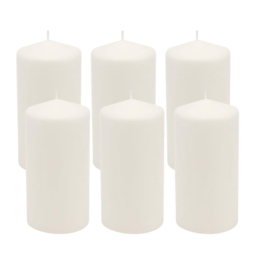 Stonebriar Unscented White Tall Pillar Candles, 65 Hour Burning Candle Pillars, Perfect for Decor, Weddings, Emergencies 3