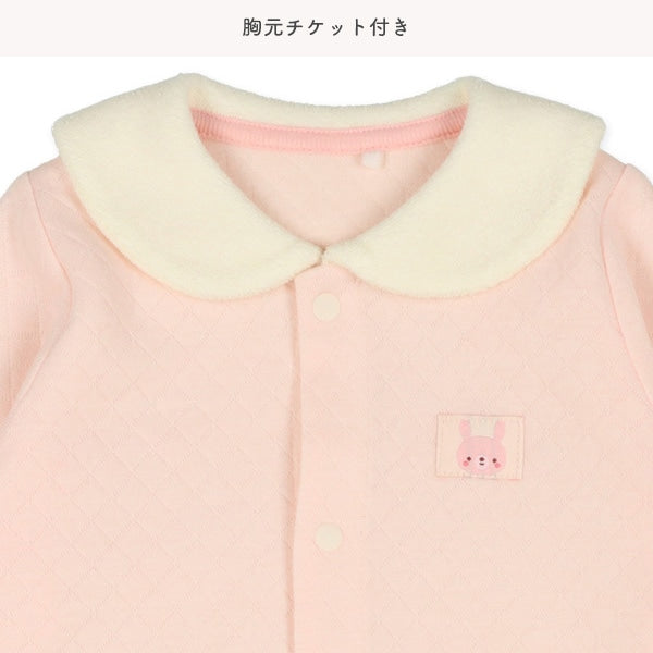 西松屋 ELFINDOLL ニットキルト襟耳付き杢長袖コンビドレス 正規品