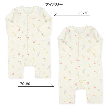 西松屋 ELFINDOLL 裏起毛フェミニン花柄長袖プレオール 正規品