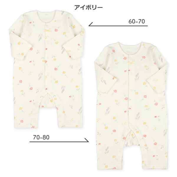 西松屋 ELFINDOLL 裏起毛フェミニン花柄長袖プレオール 正規品