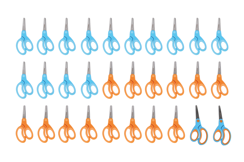 Beleduc - Ciseaux à poignée souple 2025 (30 pièces/3 assortiments)
