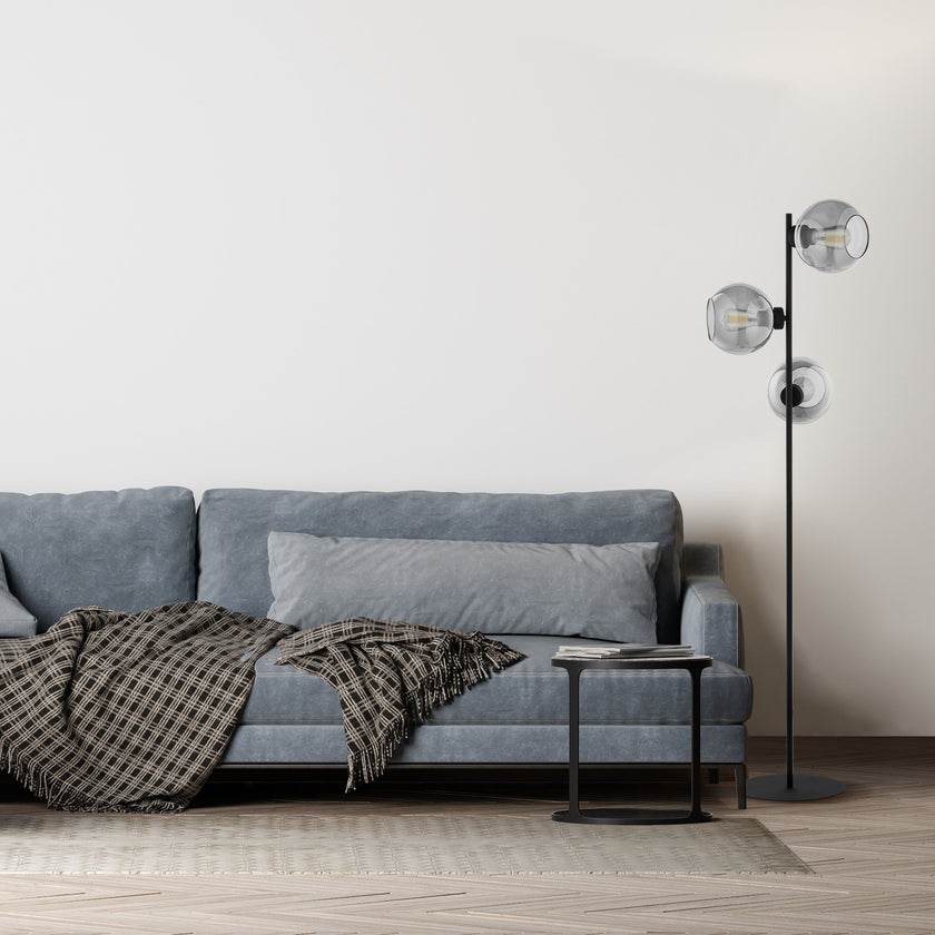 CUBUS Graphite Scandinavian Floor Lamp for Living Room, Bedroom & Office – Modern Minimalist Lighting (Clearance)