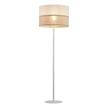LINOBIANCO Natural Woven Floor Lamp for Living Room, Bedroom & Reading Nook – Scandinavian Minimalist Lighting