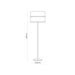 LINOBIANCO Natural Woven Floor Lamp for Living Room, Bedroom & Reading Nook – Scandinavian Minimalist Lighting