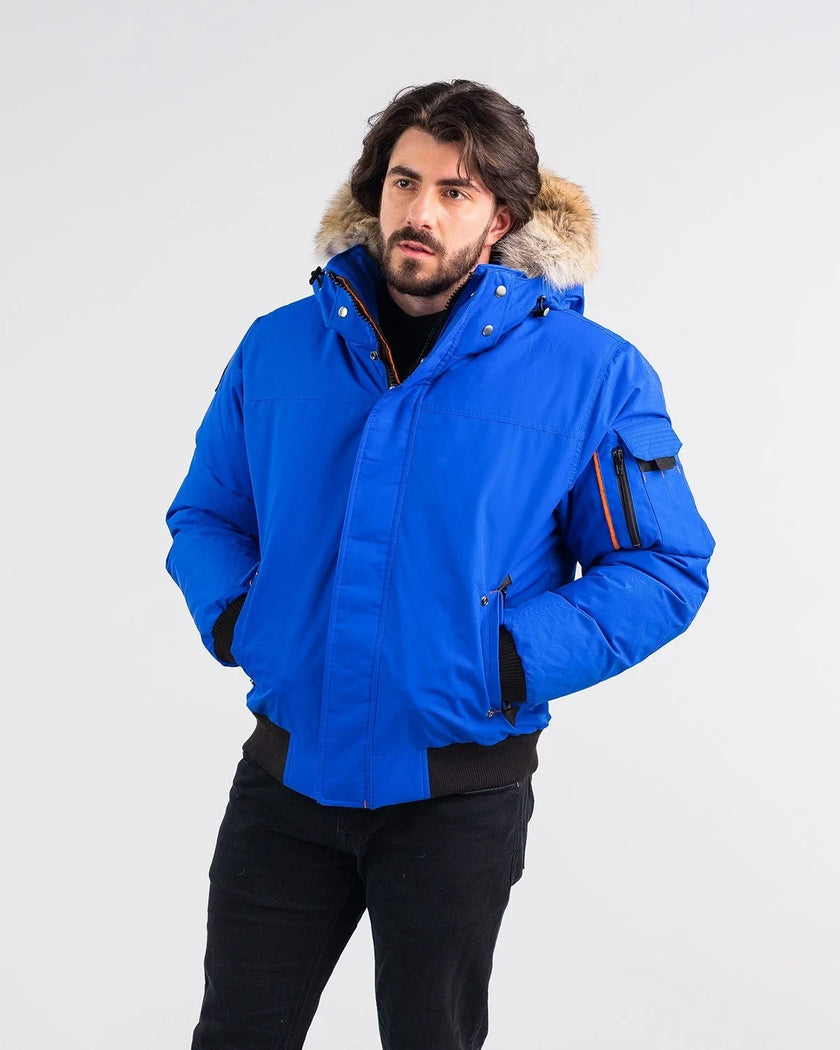 Outdoor Survival Canada Men's Desna -40 Down Bomber Jacket X-Large, Arctic Blue - ON DISPLAY