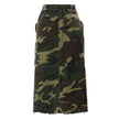 Three-dimensional Camouflage Zipper Pocket Side Slit  pencil Midi Cargo Skirt