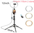 LED Ring Light with Tripod Stand, 8 10 12 inch, USB Powered, Phone Holder and Bluetooth Remote