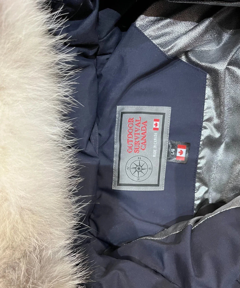 Outdoor Survival Canada OSC Men's Malruk -40 Down Parka - Cold Lake Blue, XL - ON DISPLAY
