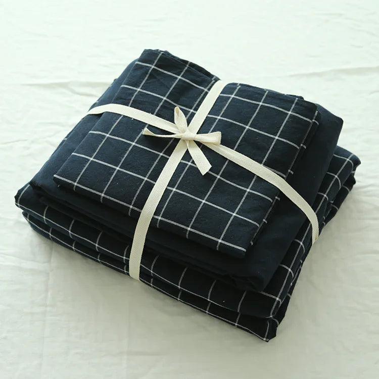 Washed Cotton Four-piece Duvet Cover Bedding Set