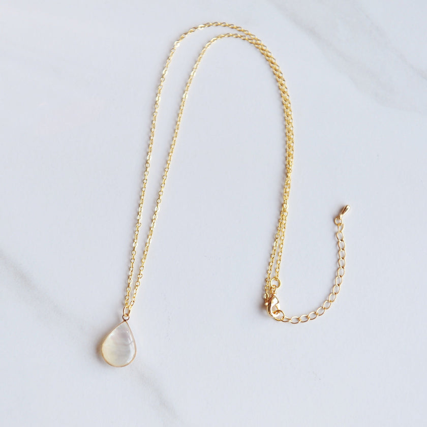 NADIA  Stunning Mother of pearl Charm Necklace