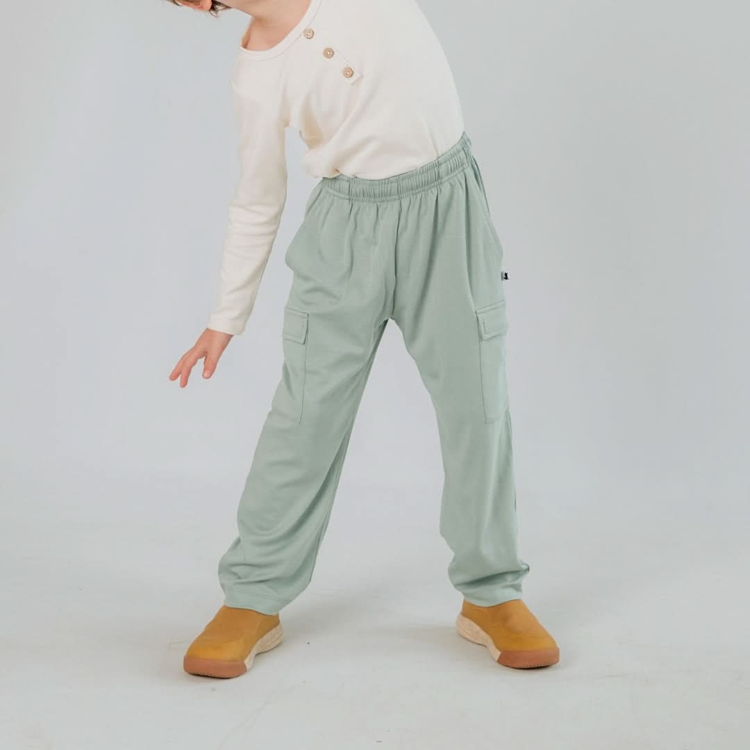 Youth Bamboo Cargo Pants | Burnt Brick