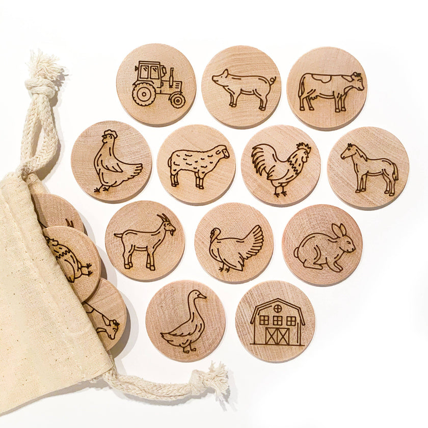 Tree Fort Toys - Farm Animal Memory Matching Game - Made in Canada