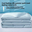 Pure Color Cool Silk Summer Blanket Airable Cover Single Double Summer Ice Cream Ice Silk Summer Quilt Machine Washable Thin Duvet