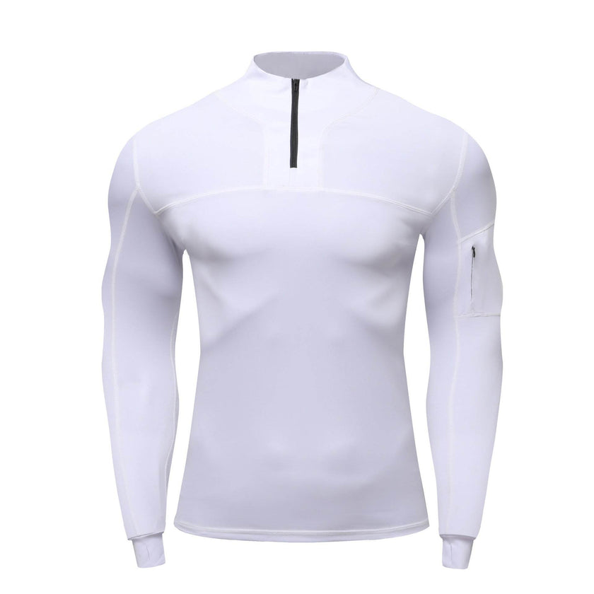 Outdoor Muscle Fitted Tactics Workout T-shirt Long Sleeve Sports Quick-drying top