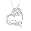 1 Carat Moissanite Solitaire Necklace Pendant – Platinum 925 Silver | GRA Certified