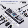 10-in-1 USB-C Docking Station – 8K HDMI, Gigabit Ethernet, 100W PD, SD Card Hub
