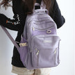Large Capacity Multi-Layer School Backpack – White, Red, Purple, Black, Khaki