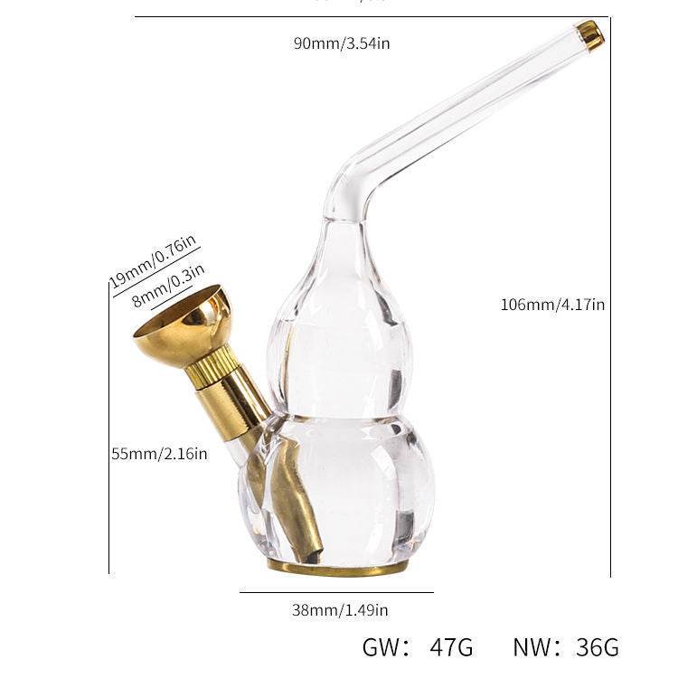 Transparent glass hookah
