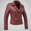 Women’s Lightweight Leather Fashion Jacket | Soft Naked Cowhide Casual Moto Style