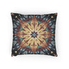 Geometric Starburst Mandala Woven Pillow | Boho Home Decor, Kilim Style