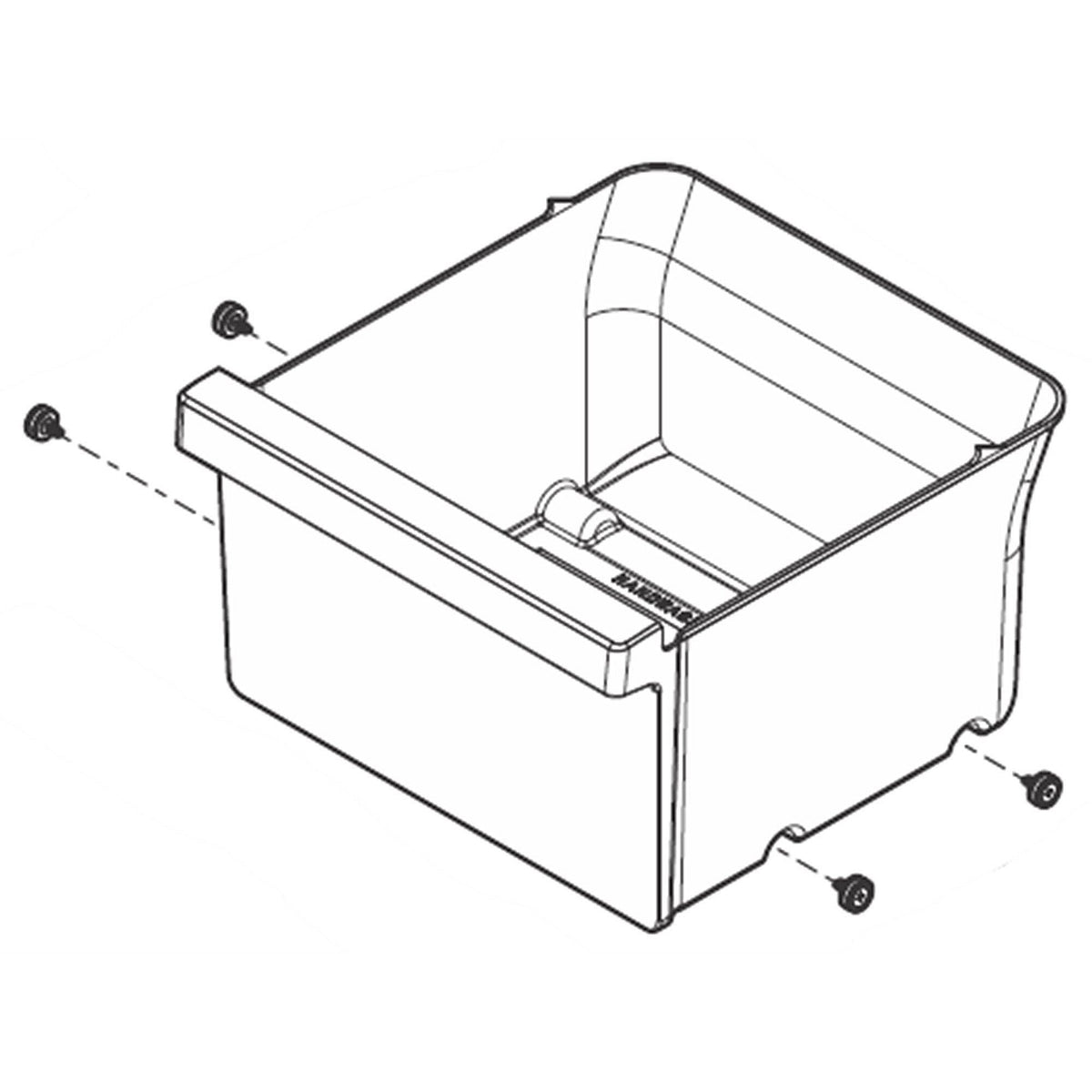 Frigidaire 5304519801 Crisper Pan with Slide - Refrigerator Part