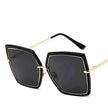 Reflective  Fashion metal retro sunglasses for Women