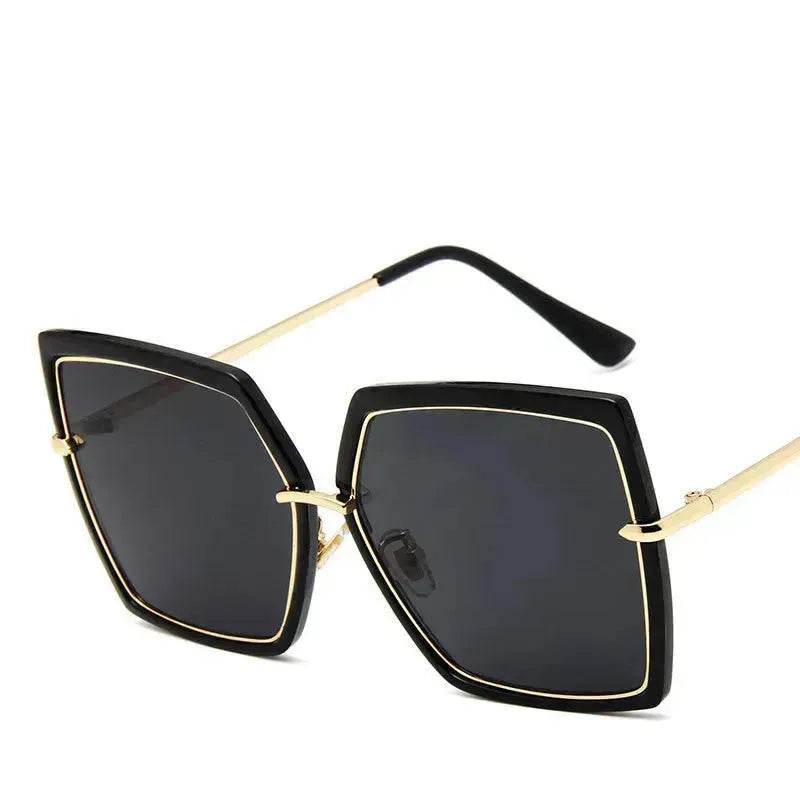 Reflective  Fashion metal retro sunglasses for Women