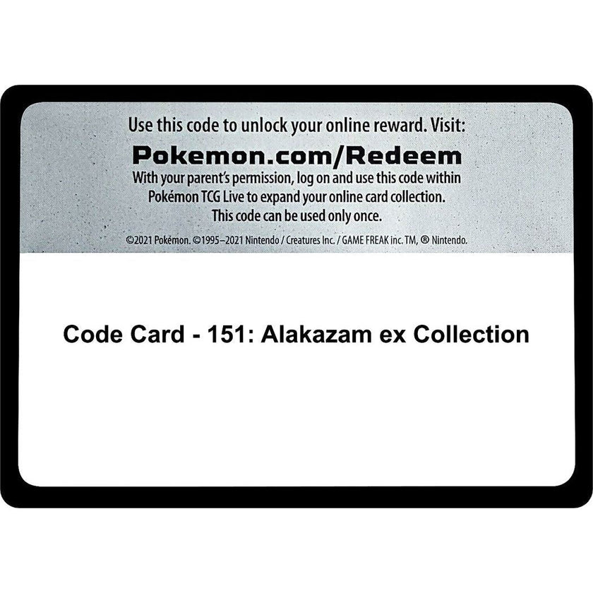Code Card - 151: Alakazam ex Collection (MEW)