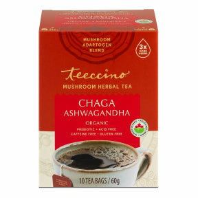 Teeccino - Chaga Ashwagandha Mushroom Herb Tea (10bg)